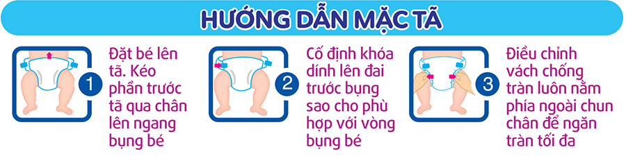 Hướng dẫn thay tã dán cho bé